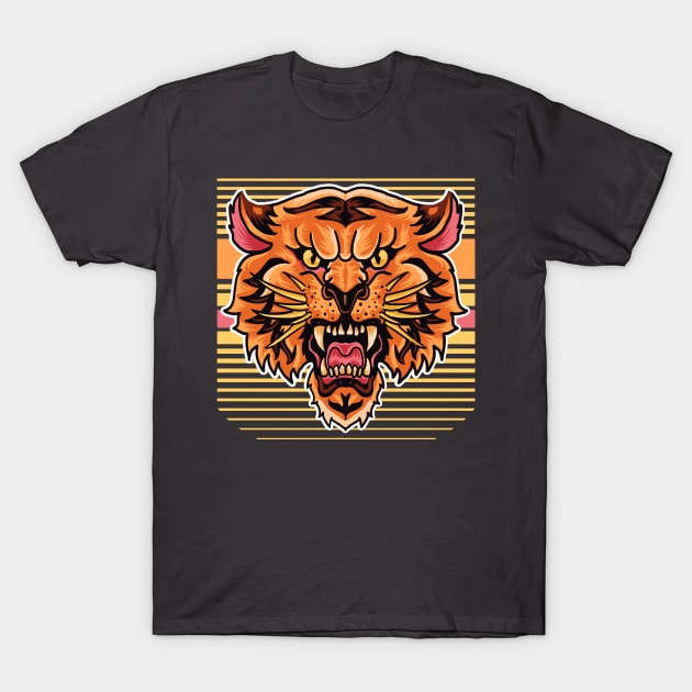 Vintage Tiger Roar T-Shirt by machmigo